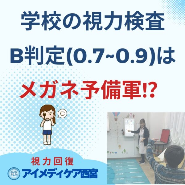 視力検査B判定はメガネ予備軍